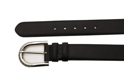 Shop Billionaire Italian Couture Black Leather Men's Belt