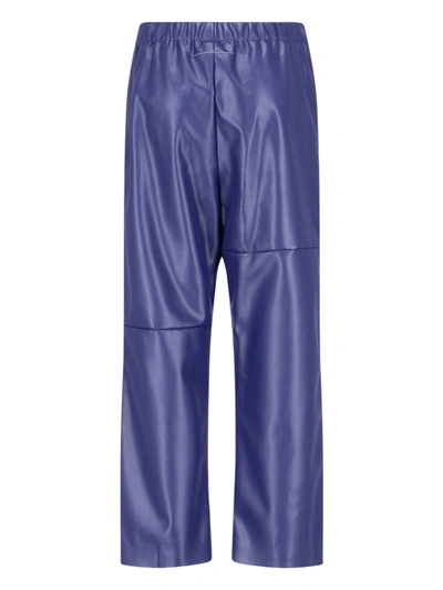 Shop Mm6 Maison Margiela Trousers In Blue