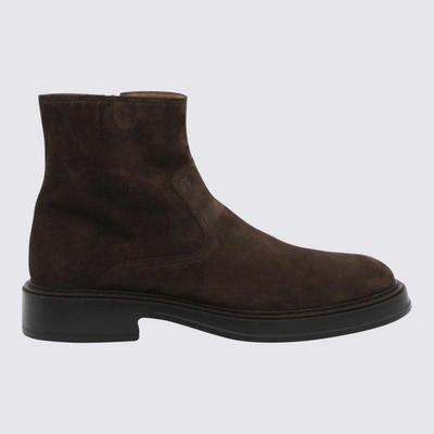 Shop Tod's Brown Suede Boots