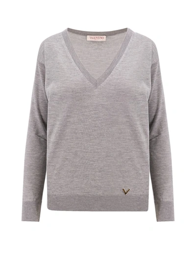 Shop Valentino Sweater In Grey