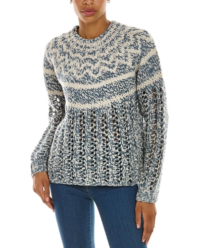 Shop Theory Chevron Wool & Cashmere-blend Sweater In Multi
