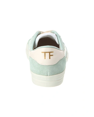 Shop Tom Ford Suede & Leather Sneaker In Blue