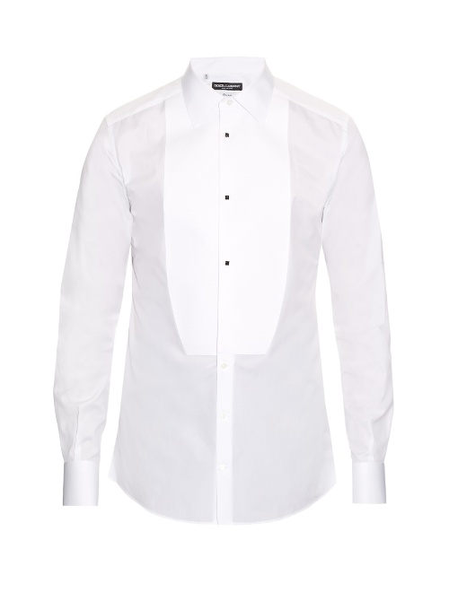 white dinner shirt