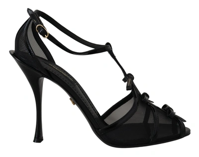 Shop Dolce & Gabbana Stiletto High Heels Sandals Women's Shoes In Black