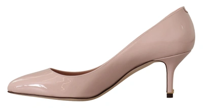 Shop Dolce & Gabbana Patent Leather Kitten Heels Pumps Women's Shoes In Pink