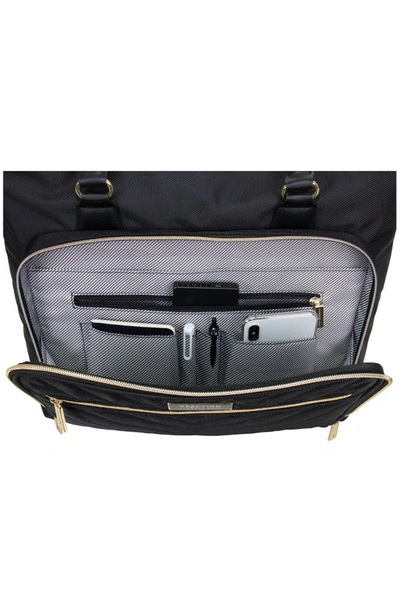 Kenneth Cole Reaction Chelsea Chevron Quilted Duffle Bag In Black