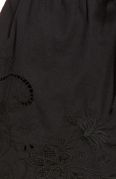 Shop Rag & Bone Marley Embroidered Cotton Shorts In Black