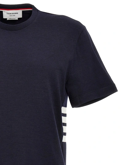 Shop Thom Browne 4 Bar T-shirt Blue