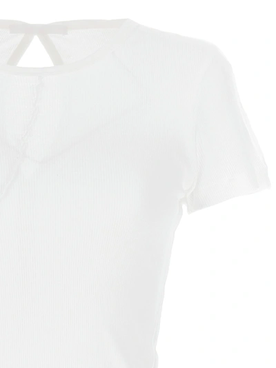 Shop Helmut Lang Costine Cut Out T-shirt White