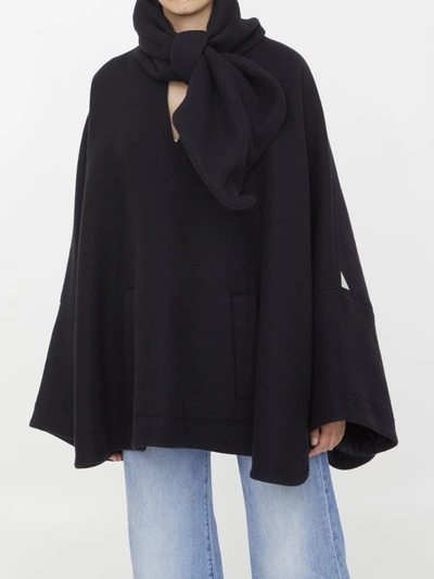 Attico Anorak With Ribbon In Black