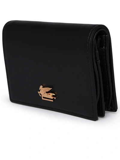 Shop Etro Woman  Black Leather Wallet