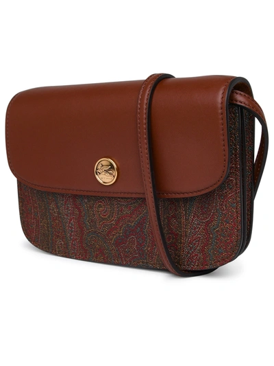 Shop Etro Woman  Essential Bag In Brown Cotton Blend