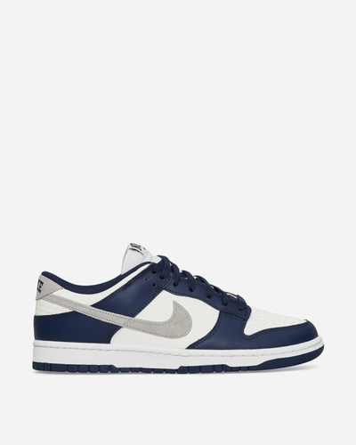 Shop Nike Dunk Low Sneakers Summit White / Midnight Navy In Blue
