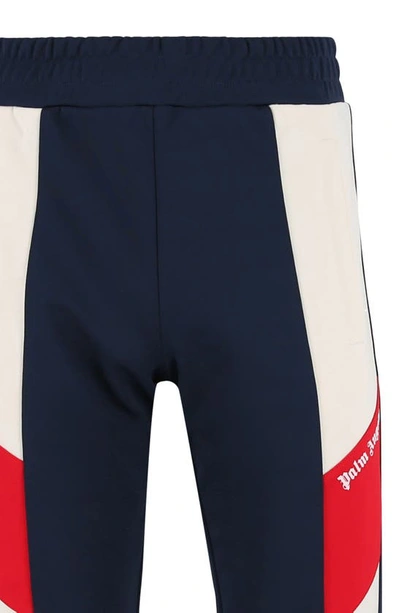 Shop Palm Angels Colorblock Track Pants In Navy White