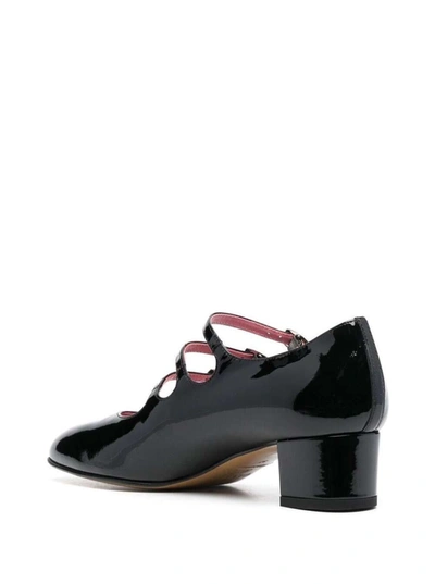 Shop Carel Paris 'kina' Black Mary Janes With Straps And Block Heel In Patent Leather Woman