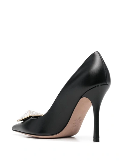 Shop Valentino Garavani One Stud Leather Pumps In Black