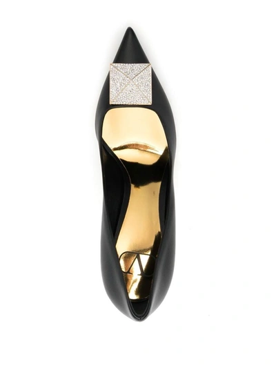 Shop Valentino Garavani One Stud Leather Pumps In Black