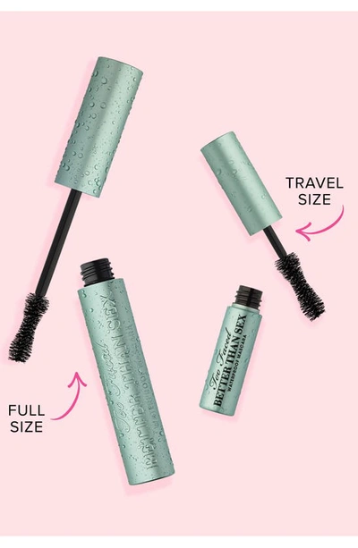 Too Faced Better Than Sex Volumizing & Lengthening Waterproof Mascara Standard Size Black - 0.27 oz/ 8 ml In Black