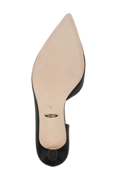 Badgley Mischka Fabia Embellished Pointed Toe Pump In Black Satin