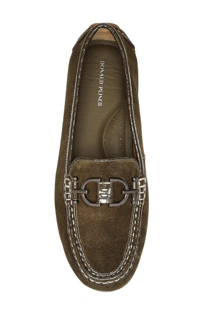 Shop Donald Pliner Giovanna Bit Driving Loafer In Military Green