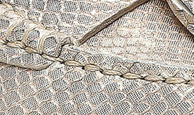 Shop Donald Pliner Lenny Tassel Snake Embossed Loafer In Pale Gold