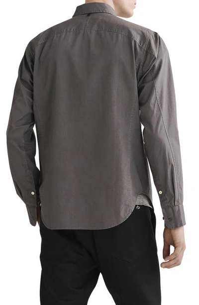 Shop Rag & Bone Fit 2 Slim Fit Ripstop Yokohama Button-up Shirt In Stone Grey
