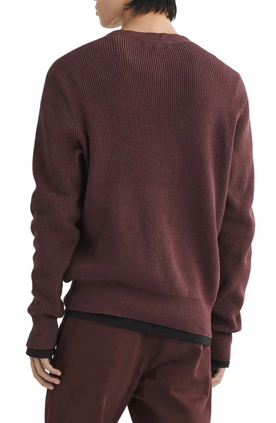 Shop Rag & Bone Dexter Rib Sweater In Chocobro