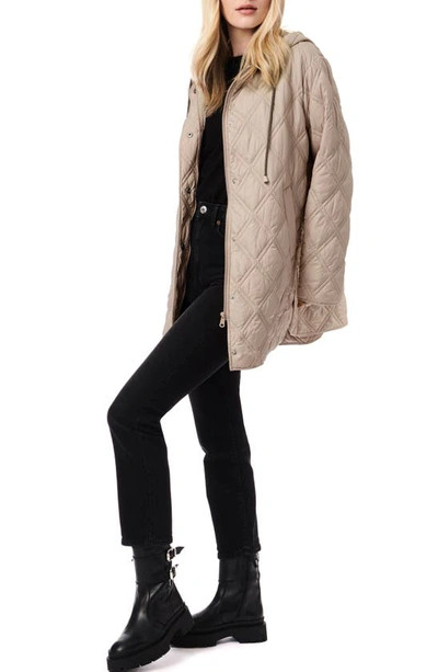 Shop Bernardo Hooded Quilted Liner Jacket In Frappe
