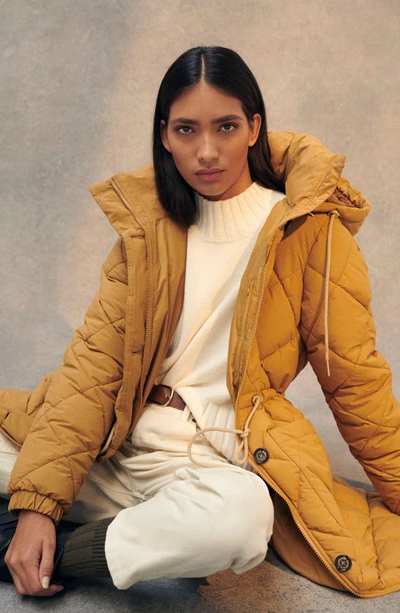 Barbour Malton Ecru Turleneck Sweater In Antique White