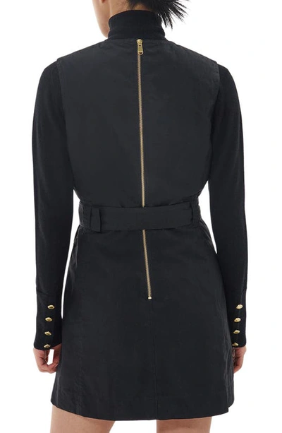 Shop Barbour Cray Sleeveless Belted Dress In Black