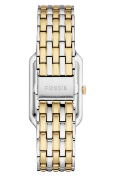 Shop Fossil Raquel Bracelet Watch, 26mm X 32mm In Two Tone