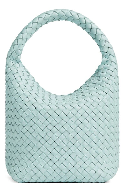 Bottega Veneta Cabat Intrecciato Leather Top Handle Bag In 3902 Teal Washed-gold
