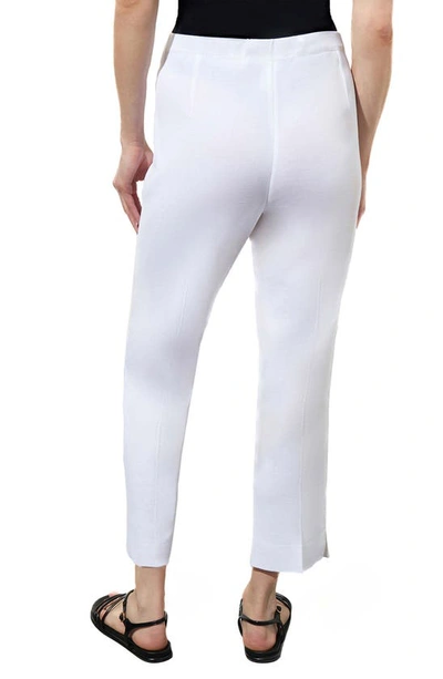 Ming Wang Pull-on Ankle Pants In Wht