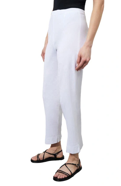 Ming Wang Pull-on Ankle Pants In Wht