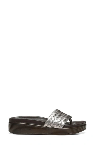 Shop Donald Pliner Fifi Platform Flip Flop In Pewter