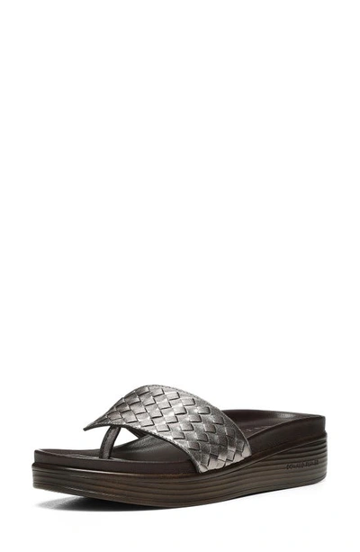 Shop Donald Pliner Fifi Platform Flip Flop In Pewter