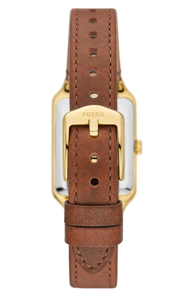 Fossil Women's Raquel Three-hand Date Medium Brown Genuine Leather Watch, 23mm In Brown