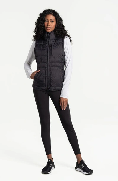 Shop Lole Daily Water Repellent Quilted Vest In Black Beauty