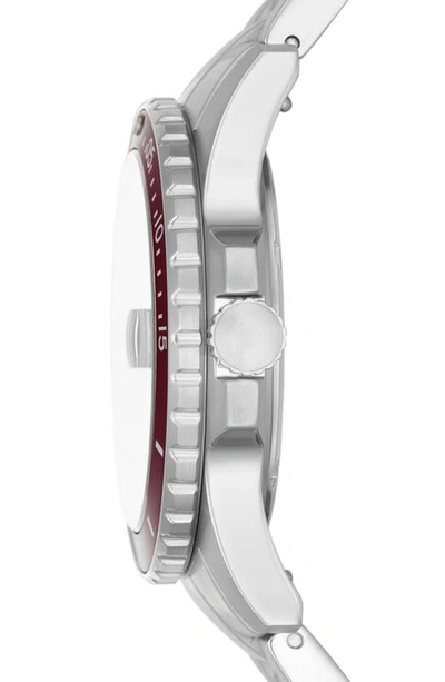 Shop Fossil Blue Bracelet Watch, 42mm In Silver