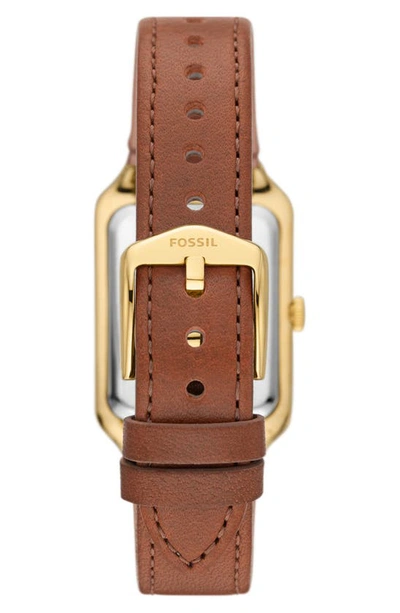 Fossil Women's Raquel Three-hand Date Medium Brown Genuine Leather Watch, 26mm In Brown