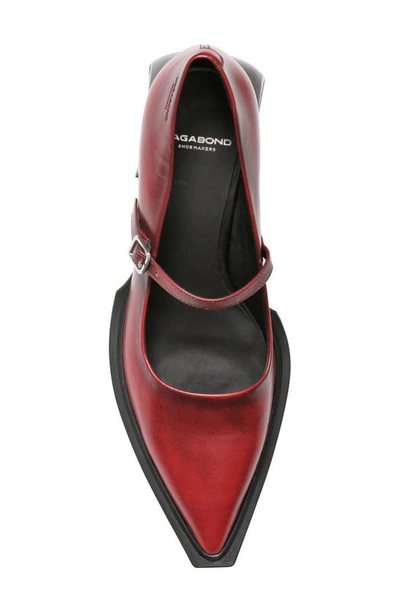 Vagabond Shoemakers Vivian Pointed Toe Mary Jane Pump In Red