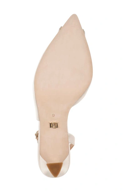 Shop Badgley Mischka Enida Slingback Half D'orsay Pointed Toe Pump In Ivory