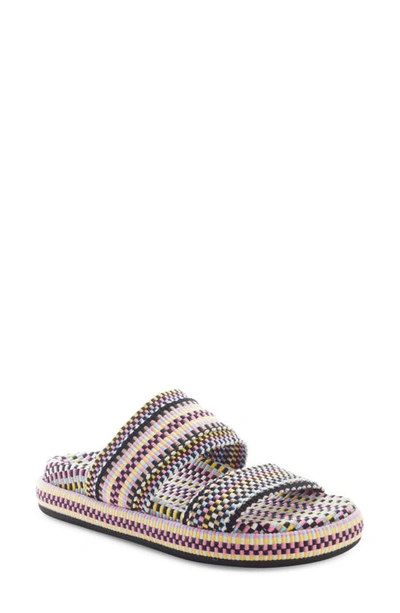 Shop Chloé Rori Slide Sandal In Powder Blue/ Pink