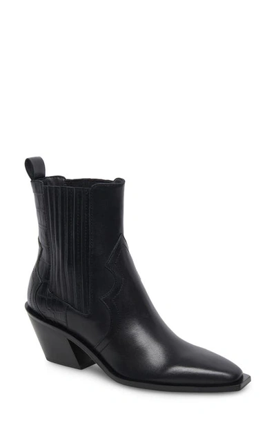 Shop Dolce Vita Senna Western Boot In Black Mutli Leather