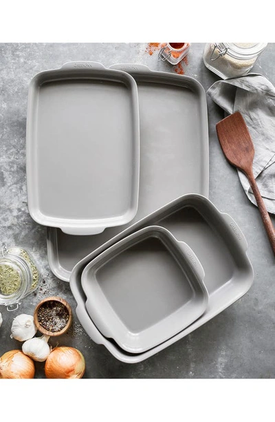 Shop Greenpan 4-piece Premiere Nonstick Ceramic Ovenware Set In Grey Tones