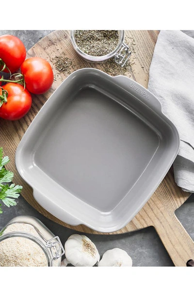 Greenpan Premiere Ovenware Nonstick Ceramic 8-inch Square Baker In Grey Tones