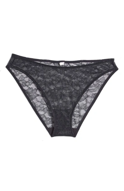 Skarlett Blue Paradise High Cut Lace Bikini In Black