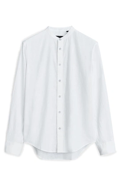 Shop Rag & Bone Grandad Hemp & Cotton Button-up Shirt In White