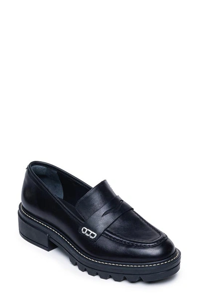 Bernardo Chandler Platform Penny Loafer In Black