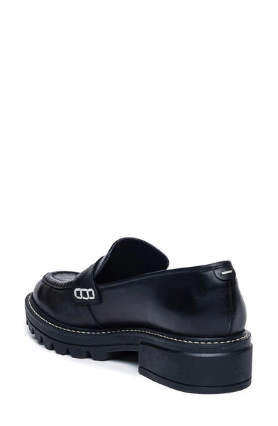 Bernardo Chandler Platform Penny Loafer In Black